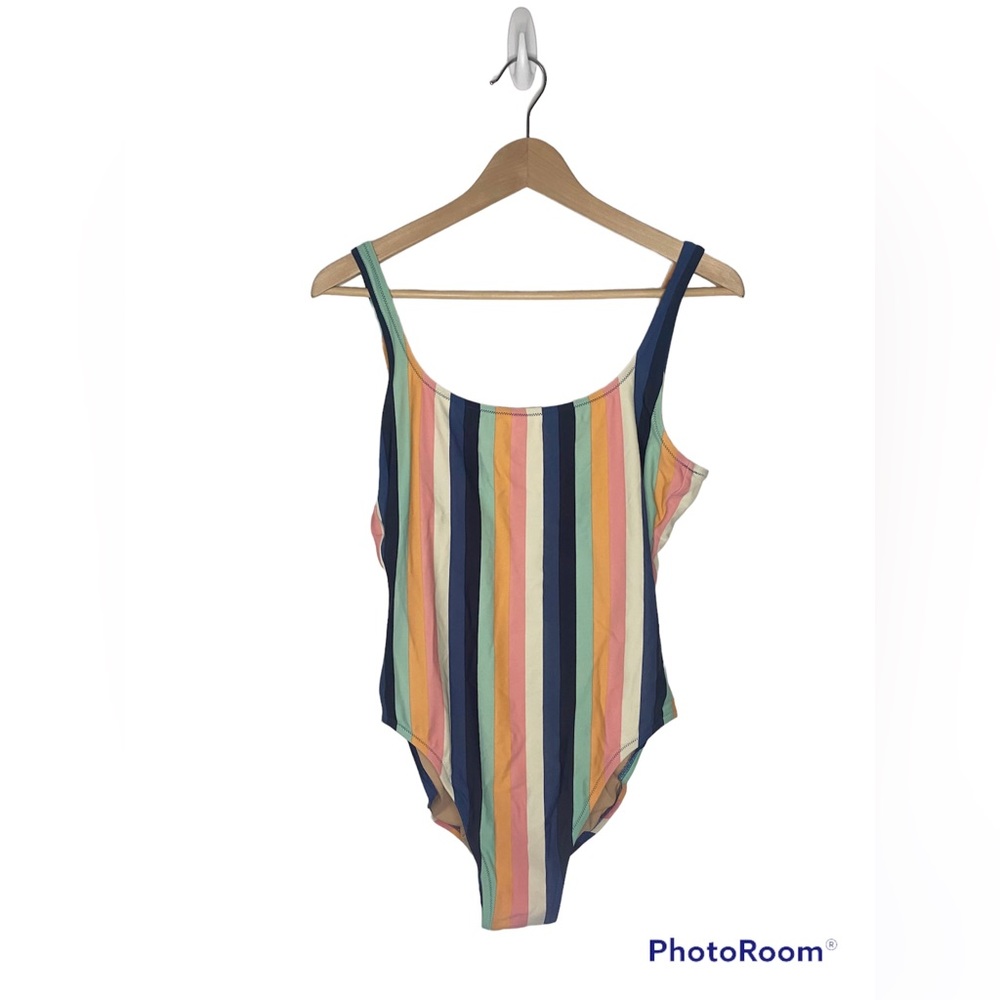 JCrew Colorful Low Back One Piece Swimsuit